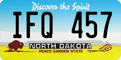 ND license plate IFQ457