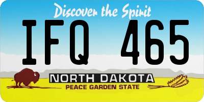 ND license plate IFQ465