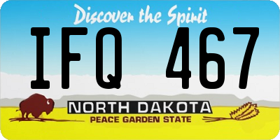 ND license plate IFQ467