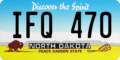 ND license plate IFQ470