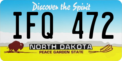 ND license plate IFQ472