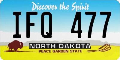 ND license plate IFQ477
