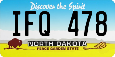 ND license plate IFQ478