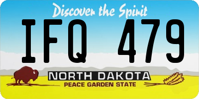 ND license plate IFQ479