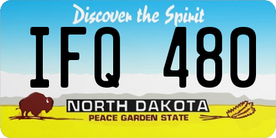 ND license plate IFQ480
