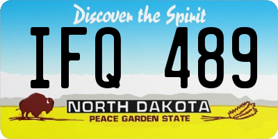 ND license plate IFQ489