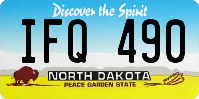 ND license plate IFQ490