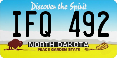ND license plate IFQ492
