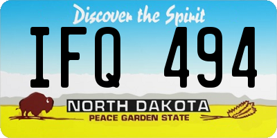 ND license plate IFQ494