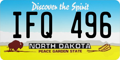 ND license plate IFQ496