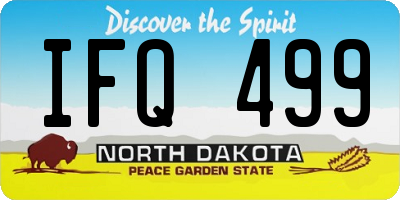 ND license plate IFQ499