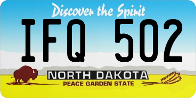 ND license plate IFQ502