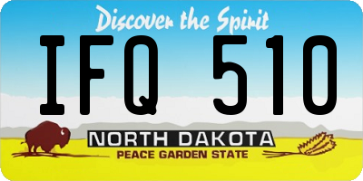 ND license plate IFQ510