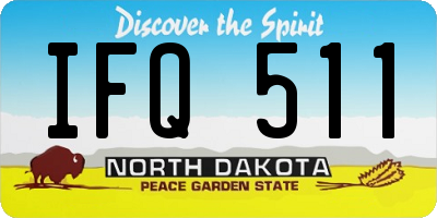 ND license plate IFQ511