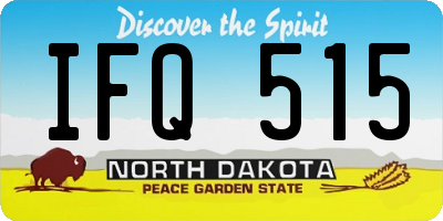ND license plate IFQ515