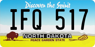 ND license plate IFQ517