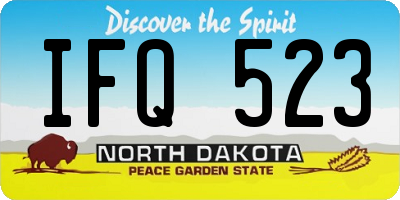 ND license plate IFQ523