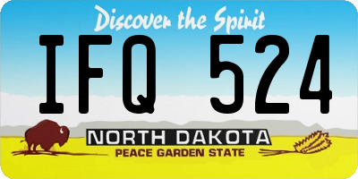 ND license plate IFQ524