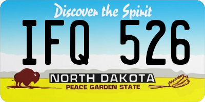 ND license plate IFQ526
