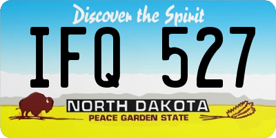 ND license plate IFQ527