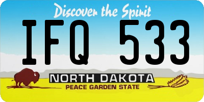 ND license plate IFQ533