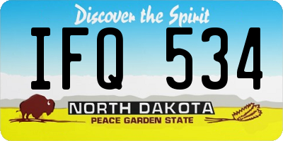 ND license plate IFQ534