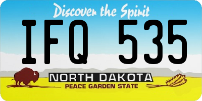 ND license plate IFQ535