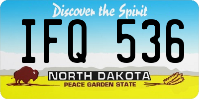 ND license plate IFQ536