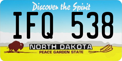 ND license plate IFQ538