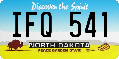 ND license plate IFQ541