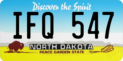 ND license plate IFQ547