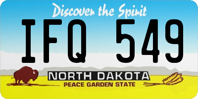 ND license plate IFQ549