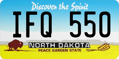 ND license plate IFQ550