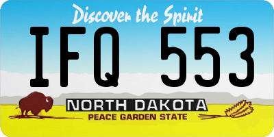 ND license plate IFQ553
