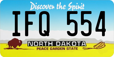 ND license plate IFQ554