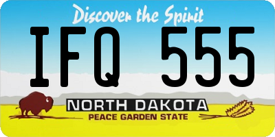 ND license plate IFQ555