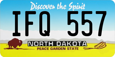 ND license plate IFQ557