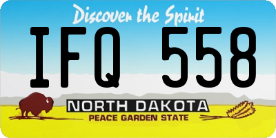 ND license plate IFQ558