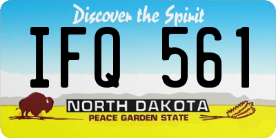 ND license plate IFQ561