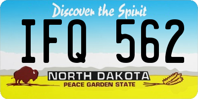 ND license plate IFQ562