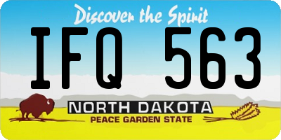 ND license plate IFQ563