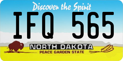 ND license plate IFQ565