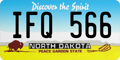 ND license plate IFQ566
