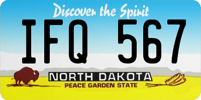 ND license plate IFQ567