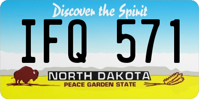 ND license plate IFQ571