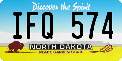 ND license plate IFQ574