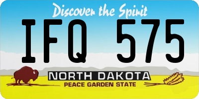 ND license plate IFQ575