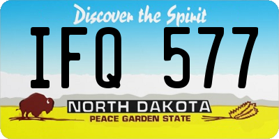 ND license plate IFQ577