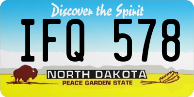 ND license plate IFQ578