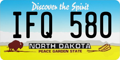 ND license plate IFQ580